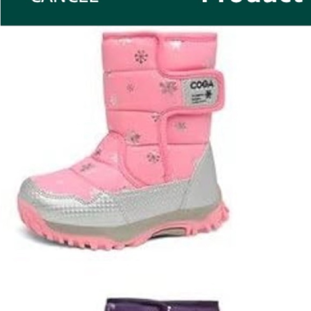 Toddler size 8 snow boots never opened still in plastic
